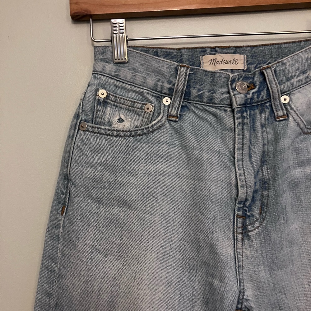 MADEWELL The Perfect Summer Jean Light Wash Straight Leg Denim Size 24 - Picture 2 of 12
